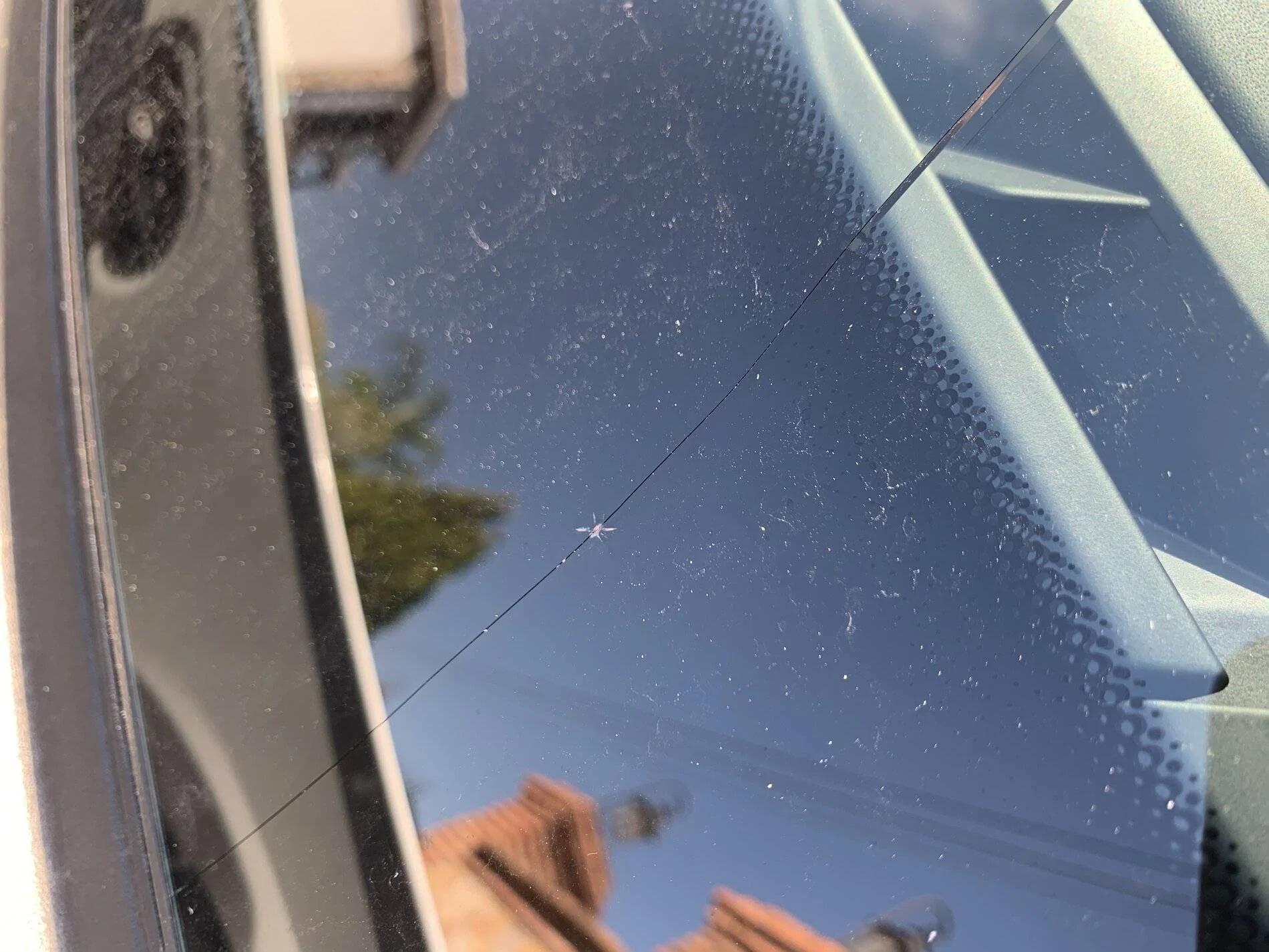 Porsche Taycan Windshield crack 24041F8E-784D-4ED5-9D92-58AE79A5AA9A