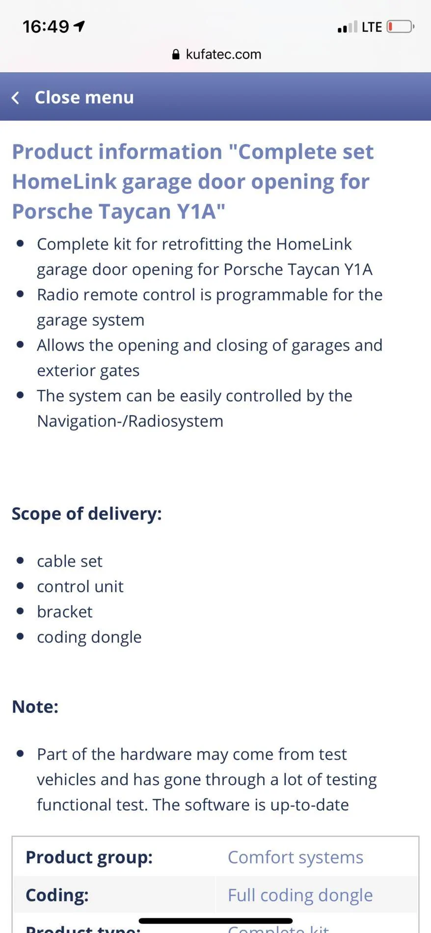 Porsche Taycan Home link - possible to retro Fit? 253E782B-F1F0-46BA-8673-44B24C7DDB2E