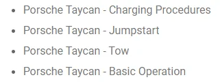 Porsche Taycan Taycan Tip Sheets by Agero 1607372787573