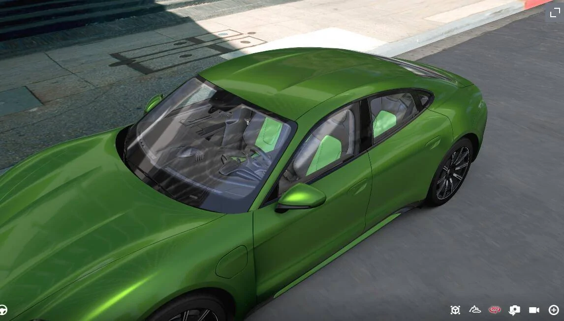 Porsche Taycan Mamba Green Metallic Interior screenshot6