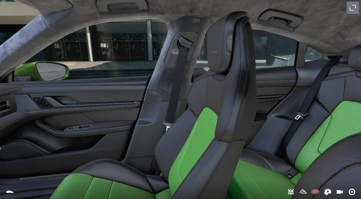 Porsche Taycan Mamba Green Metallic Interior screenshot2