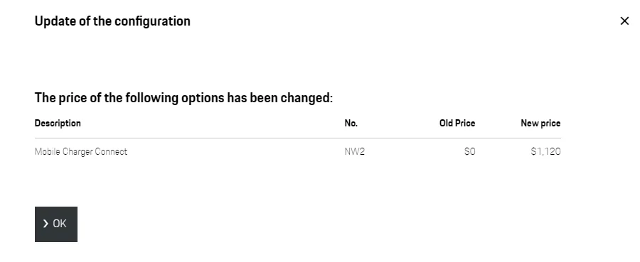 Porsche Taycan Mobile Charger Connect - Extra Charge? screenshot1