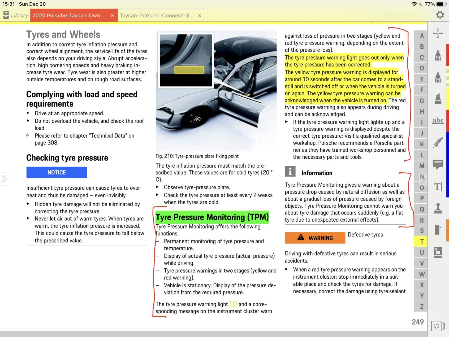 Porsche Taycan Yellow Warning Low Tire Inflation, How to clear this message? 5D701ADD-8EEF-477E-A700-820DBEDF8122