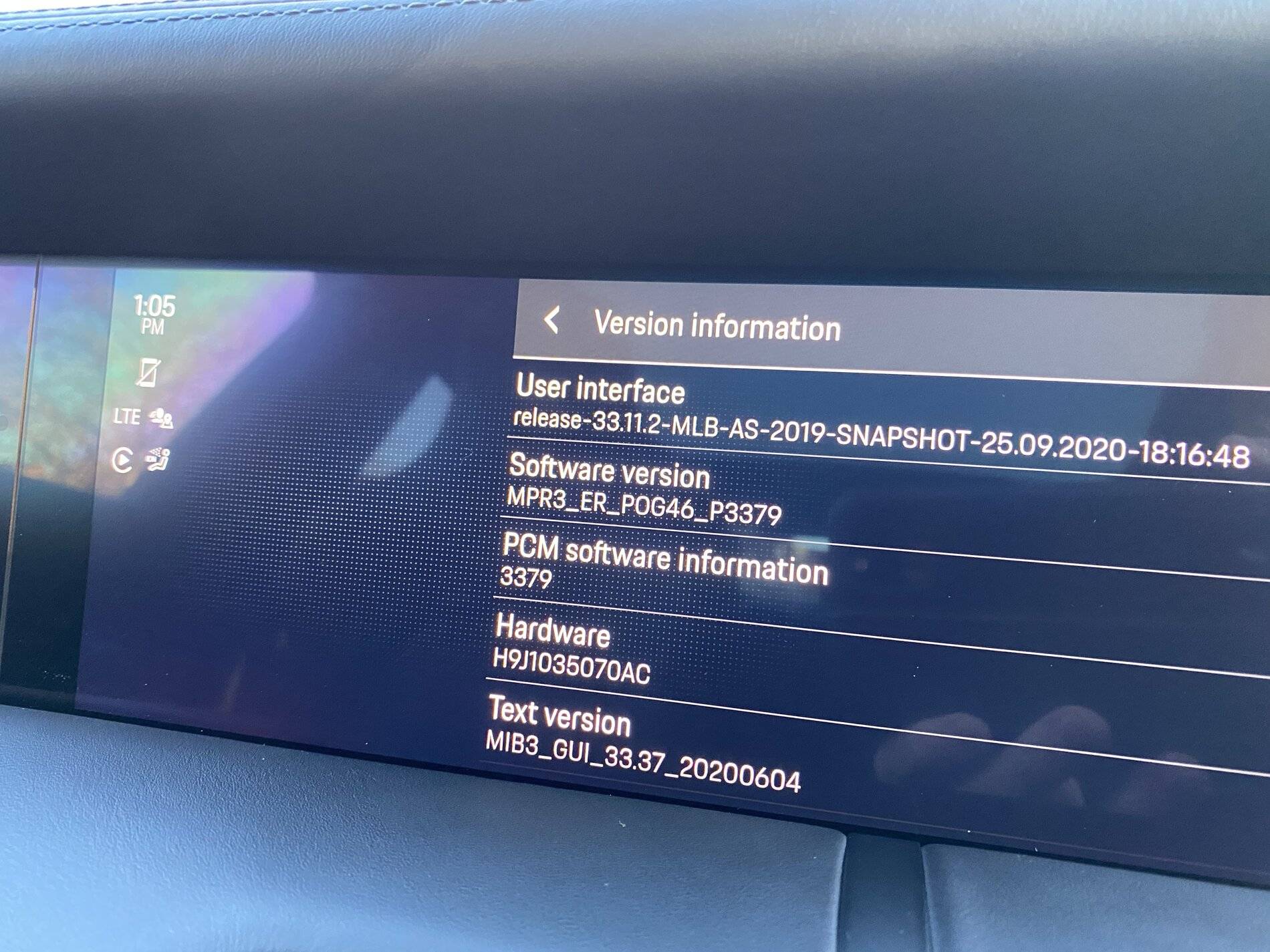 Porsche Taycan New car firmware? DDBA1A11-3B68-44BA-B0ED-8B6AC583DD91