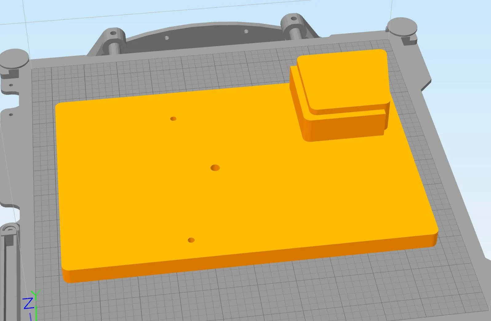 Porsche Taycan 3D Printed Removable Front Plate Mount for Taycan (Print Files Attached) Rear Plate Mount 2 (Half)