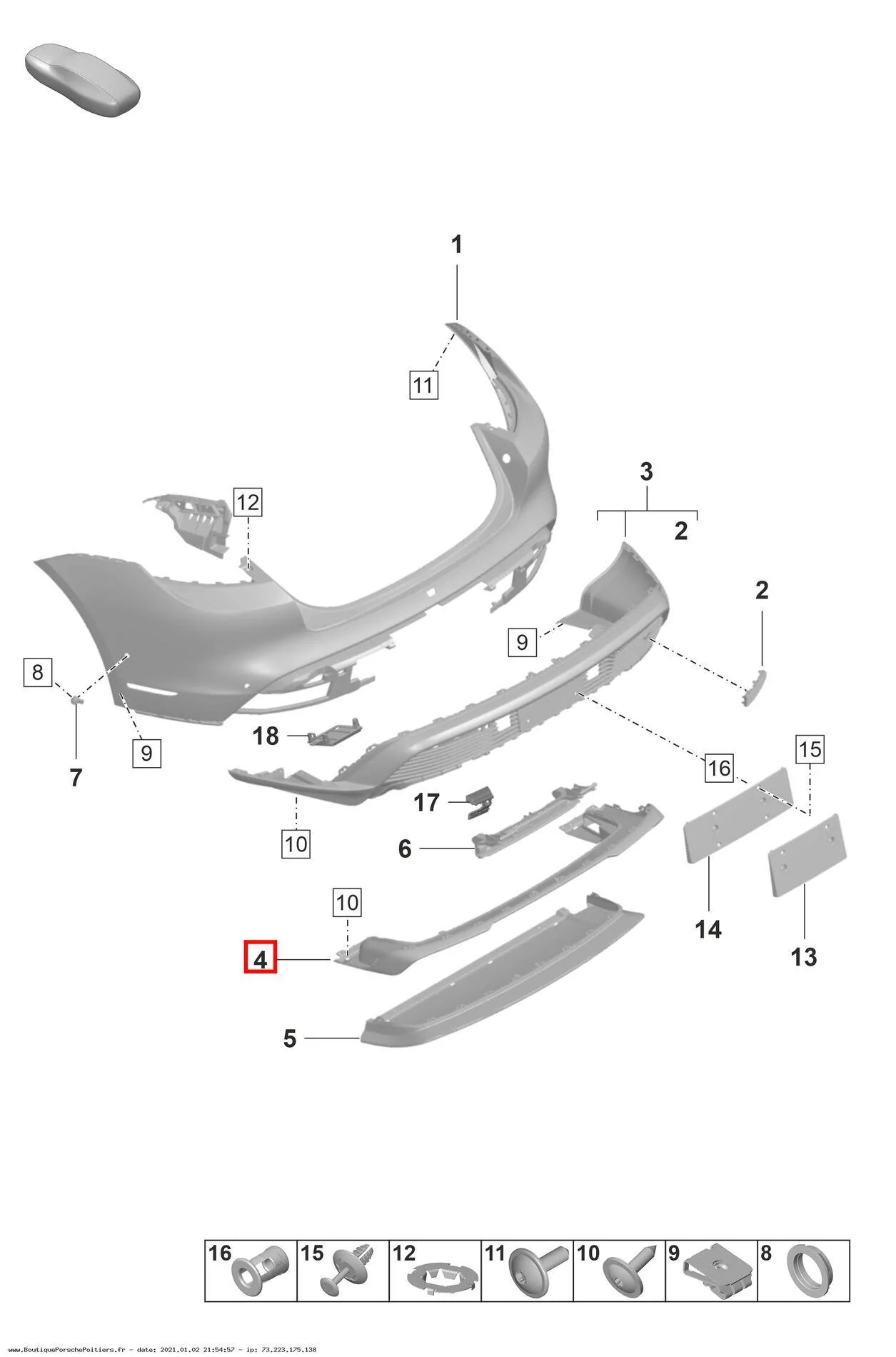 Porsche Taycan Rear Diffuser Carbon for 4S 9F7C9F97-226B-42BB-A386-5F6060423FAF