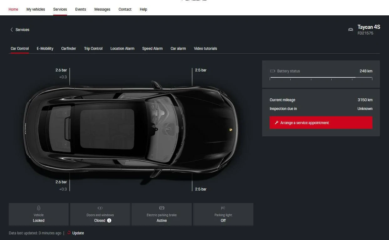 Porsche Taycan Navi favorites change name porsche connect