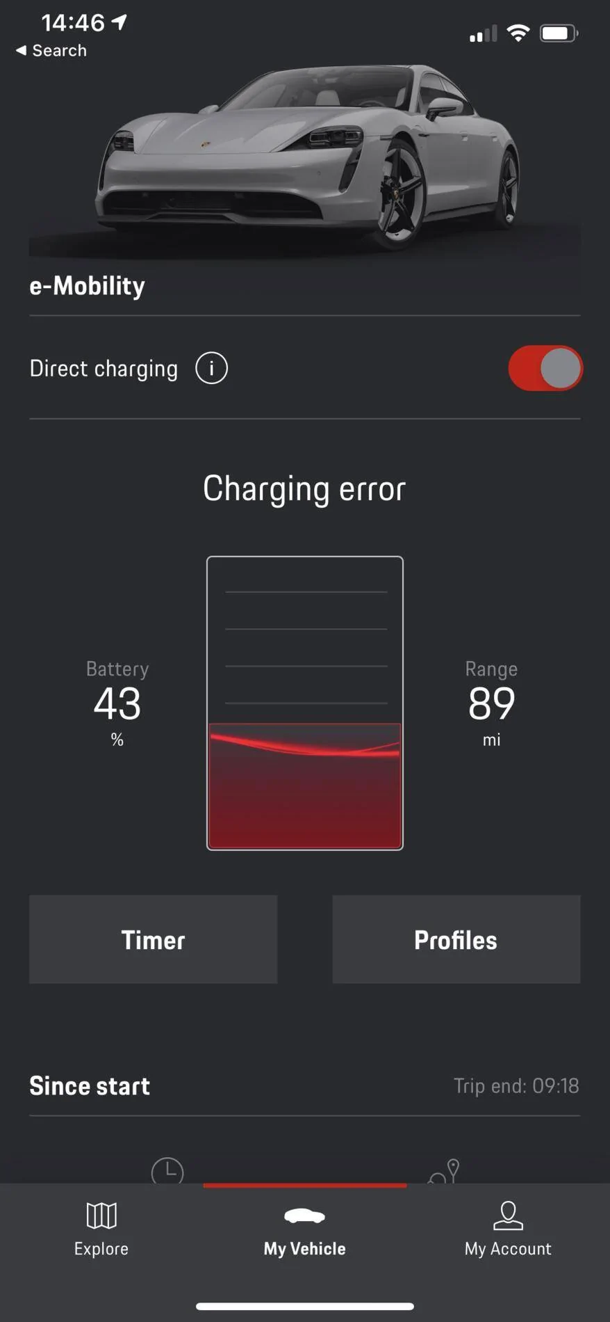 Porsche Taycan Charging error 1610551050307