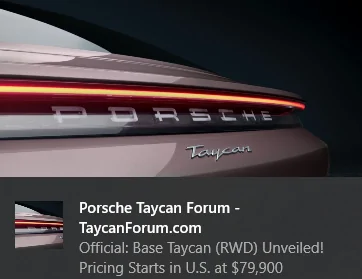 Porsche Taycan New Taycan model coming soon.. Taycan S 1611128116838
