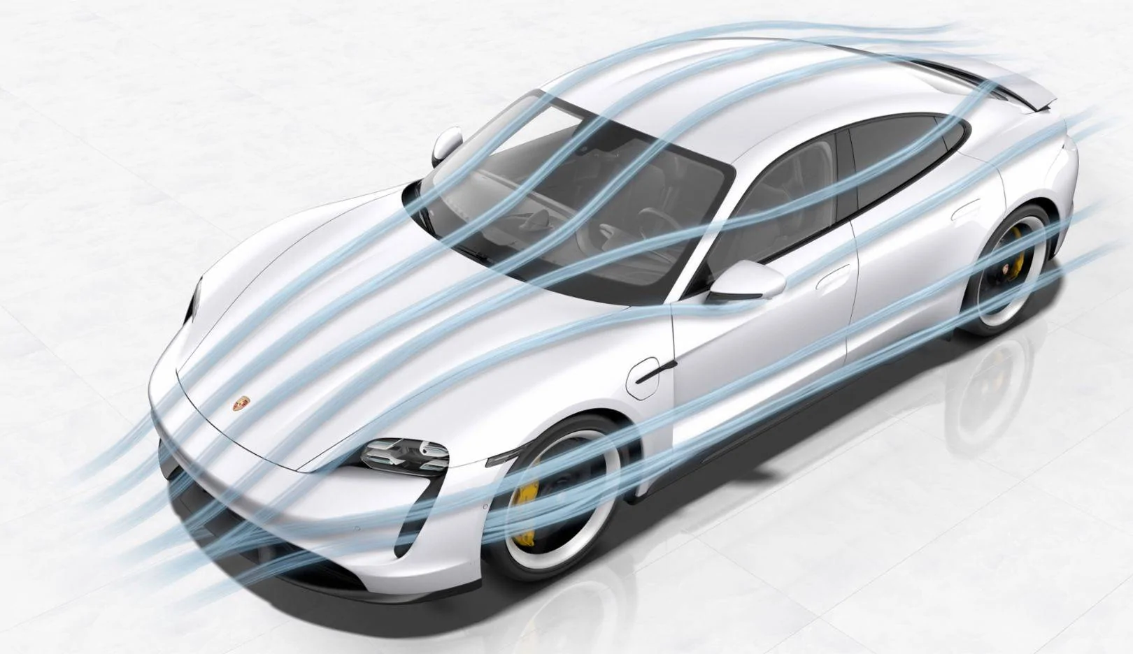 Porsche Taycan Blocking front wheel arch vents taycan wind tunnel