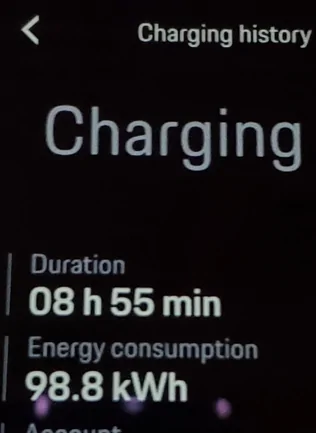 Porsche Taycan Power loss when charging 1611970417346