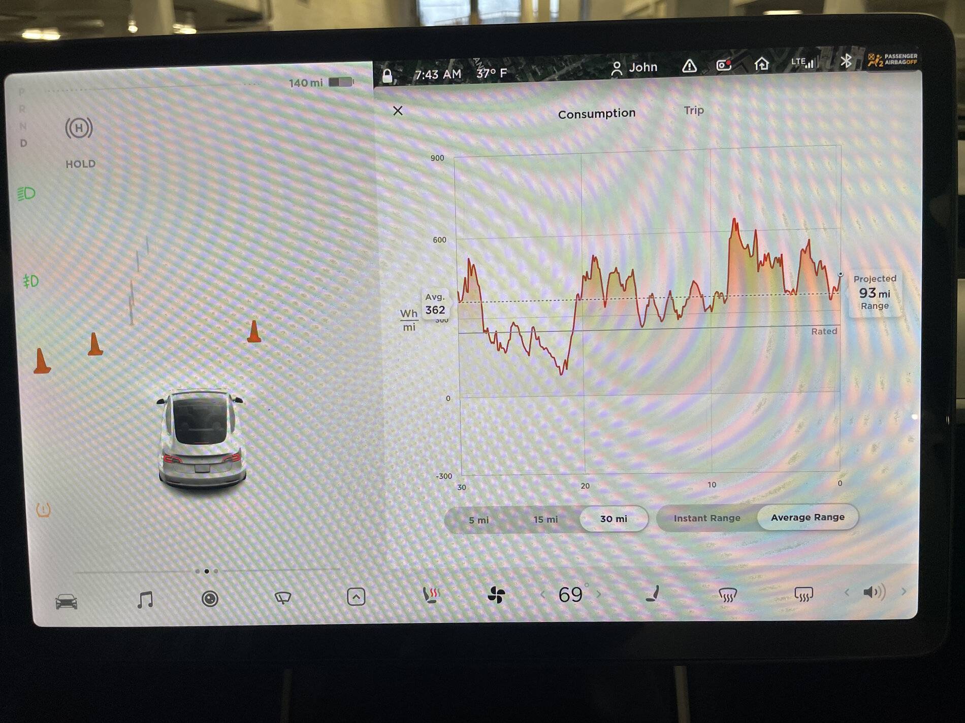 Porsche Taycan 4S Range is never more than 170 miles on a full charge. IMG_0149