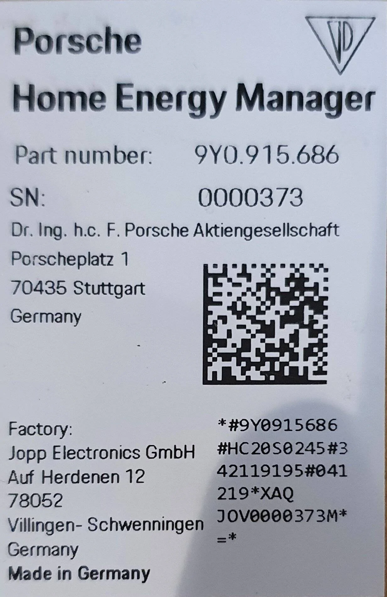 Porsche Taycan Home energy manager 20210211_214603