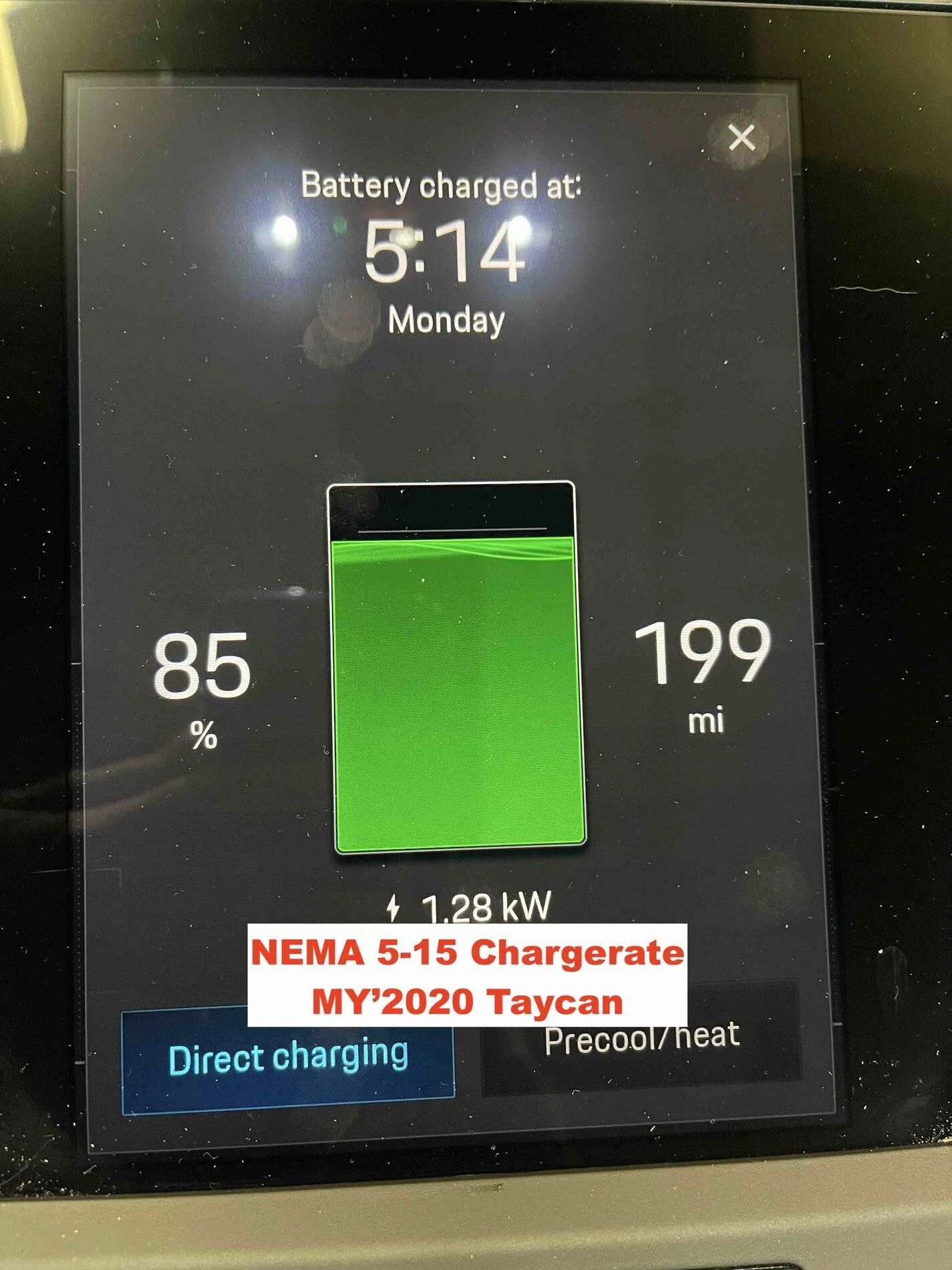 Porsche Taycan Level 1 charging (in rarer instances) IMG_2370