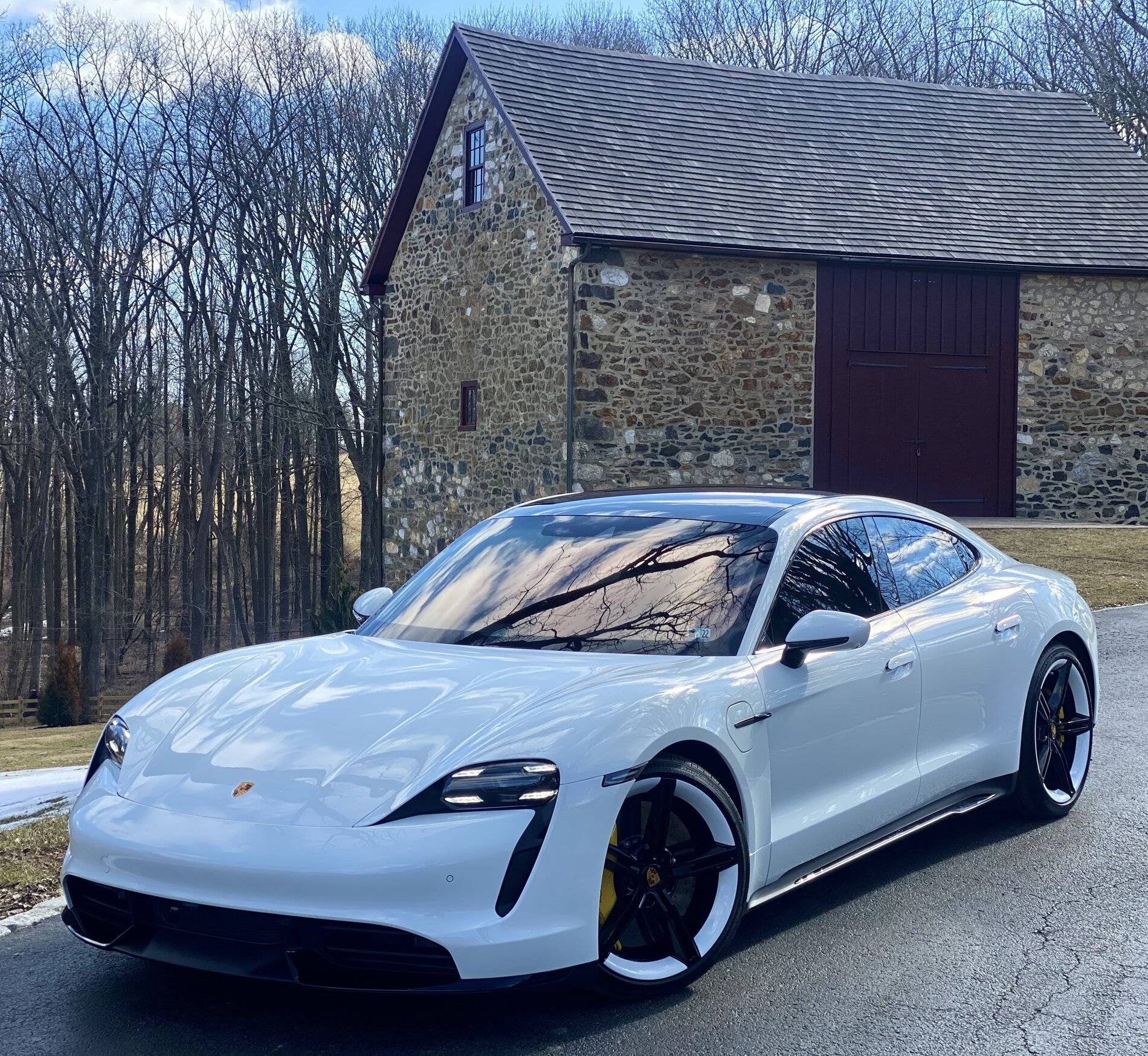 Porsche Taycan Swapped 2020 Volcano Grey for 2021 White C09989BF-1452-4256-B6F5-A4232F68324D