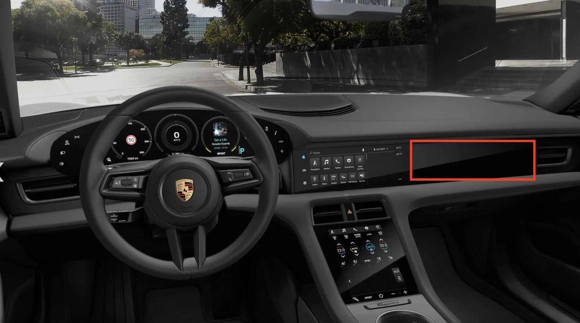 Porsche Taycan Decal or badge on front passenger side without display Screen Shot 2021-03-07 at 10.05.30 PM