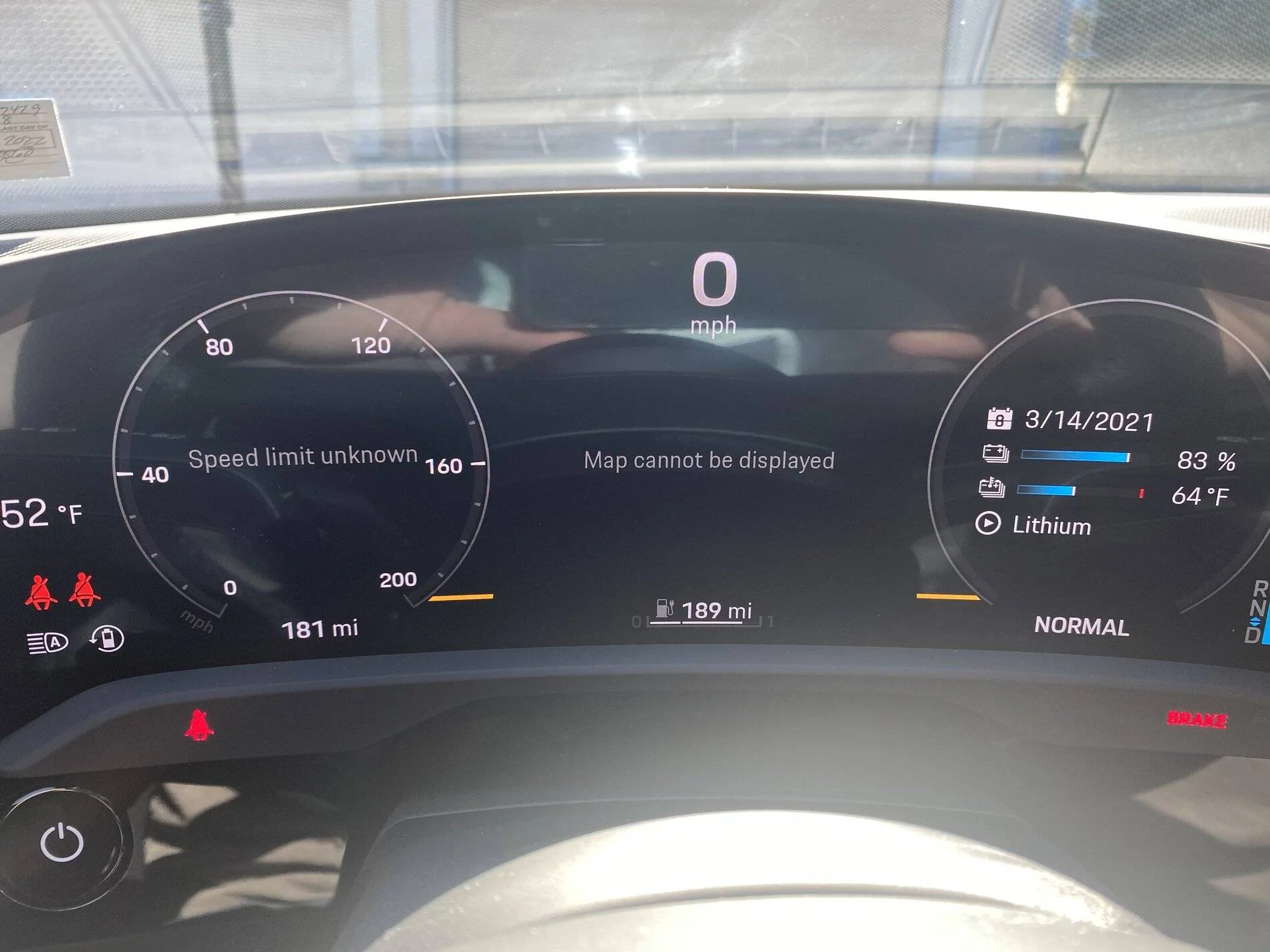 Porsche Taycan Instrument Cluster NOT displaying map E706D622-850E-4AED-BE19-D0D8C31AC390