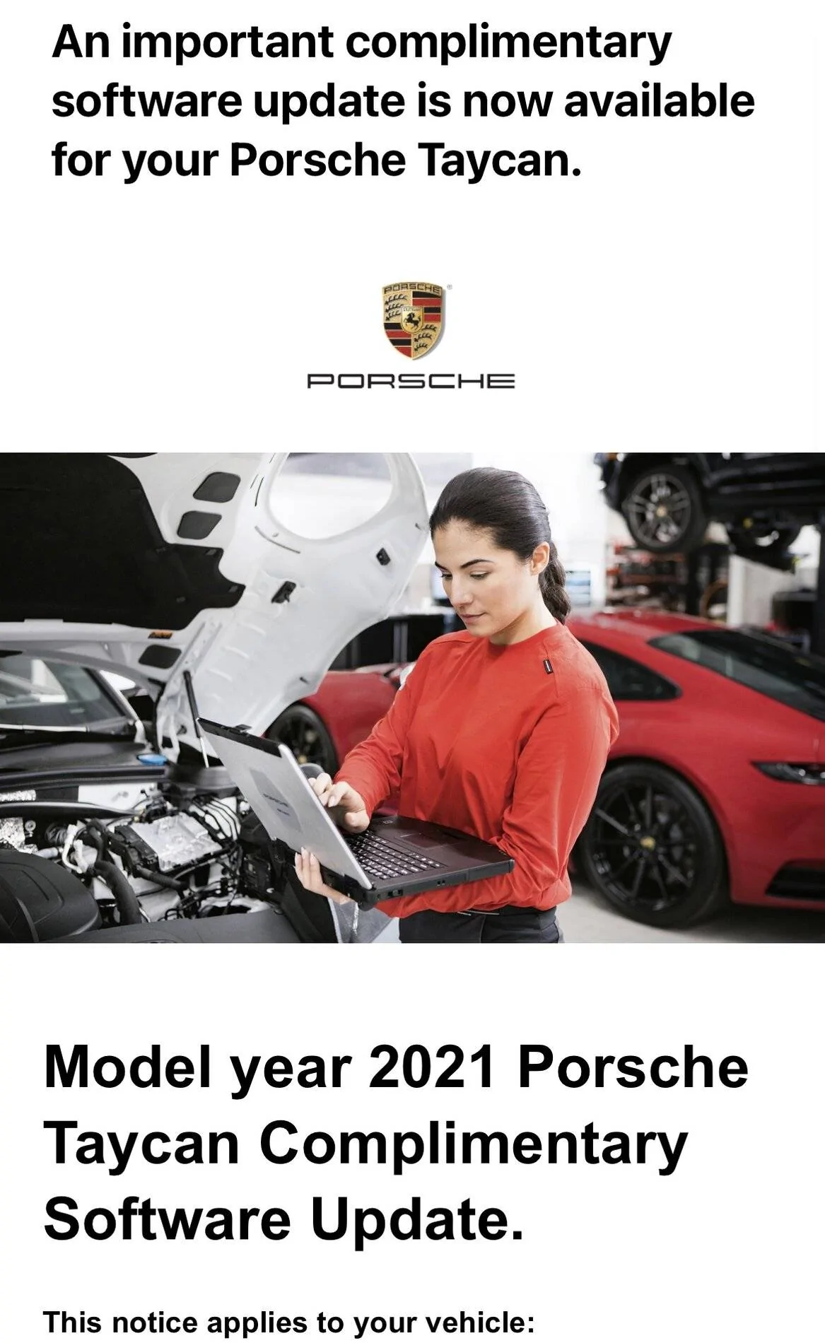 Porsche Taycan Dealer Software Update 5854270B-B65A-4236-953A-643C15525E94