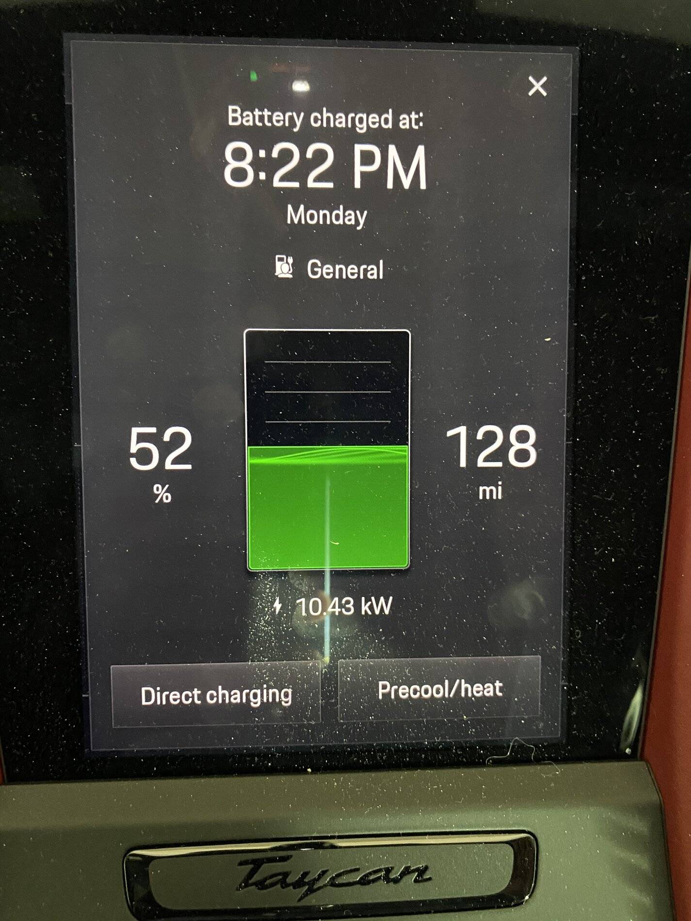 Porsche Taycan First use of Tesla Gen 3 wall charger and Tesla Tap adapter to charge at 48amps A6BBDD27-D4FC-4CC6-8B03-4499221A1C3C