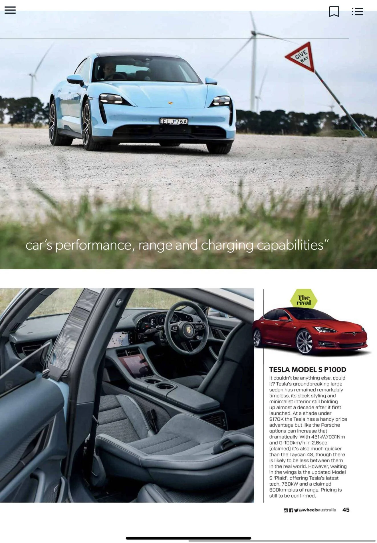 Porsche Taycan Wheels Magazine local review Taycan 4S 307C2D47-A338-4101-A1A2-704A1F03379C