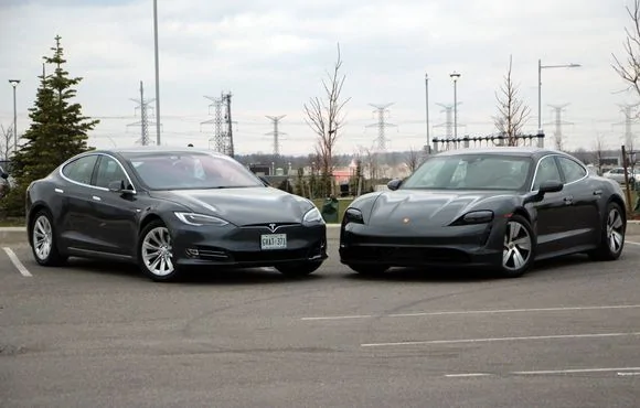 Porsche Taycan Range Finder: We stage a battery battle between Tesla and Taycan / Driving.CA 1615930544813