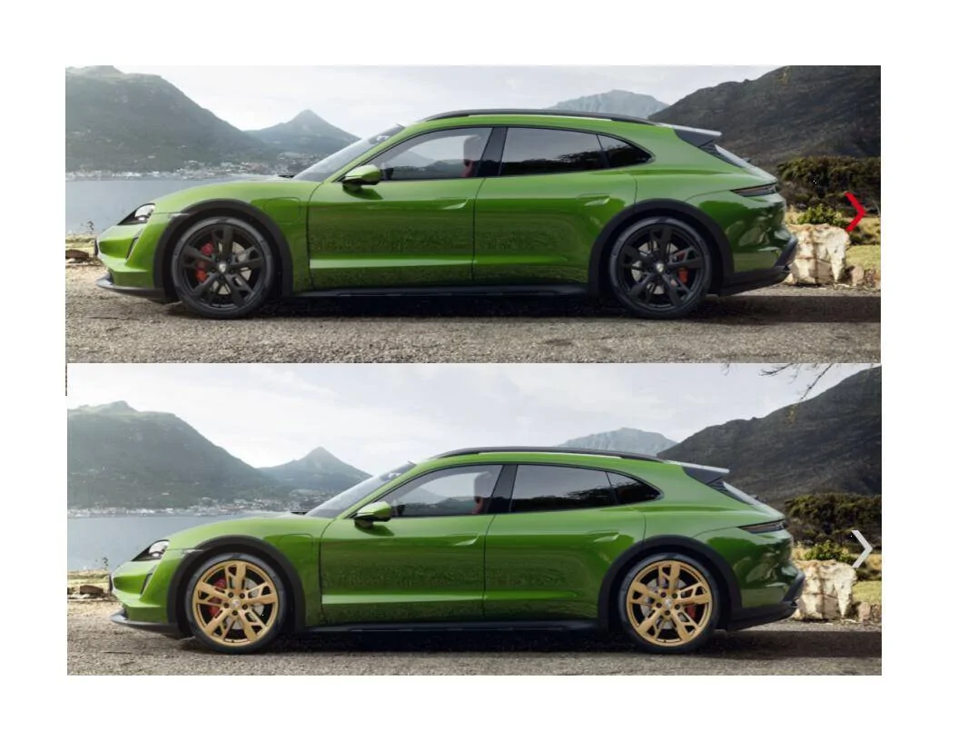 Porsche Taycan MAMBA GREEN Taycan Club cross