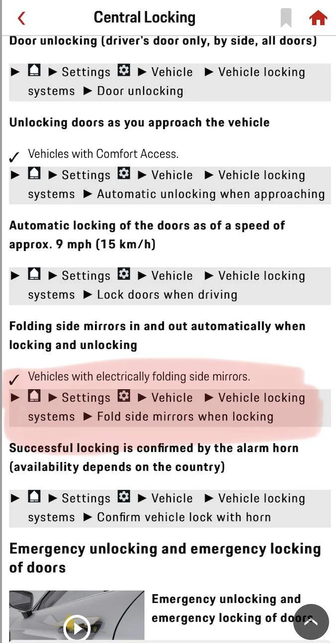 Porsche Taycan Folding door mirrors 1616101876218