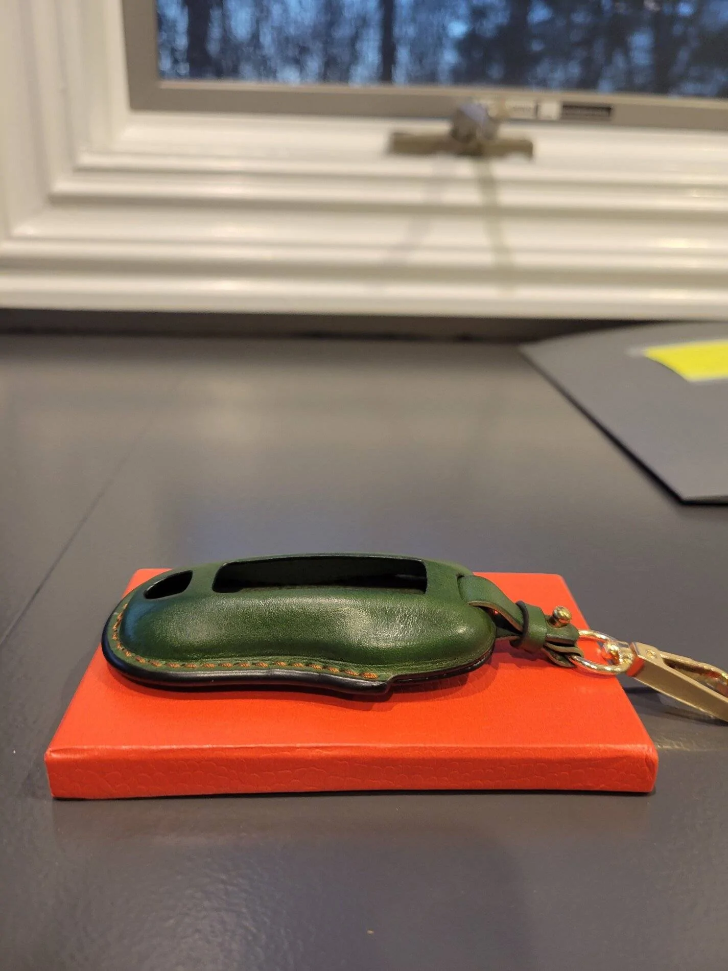 Porsche Taycan Custom Leather Key Cover on ETSY 20210322_192232