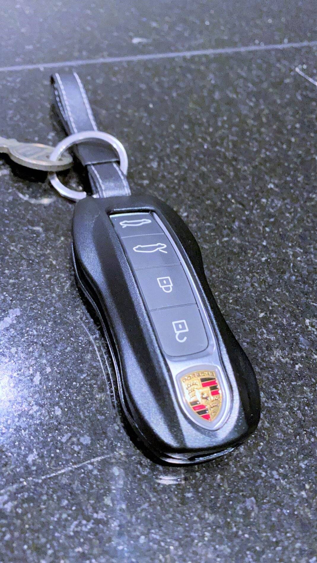 Porsche Taycan Custom Leather Key Cover on ETSY WhatsApp Image 2021-03-23 at 00.55.19