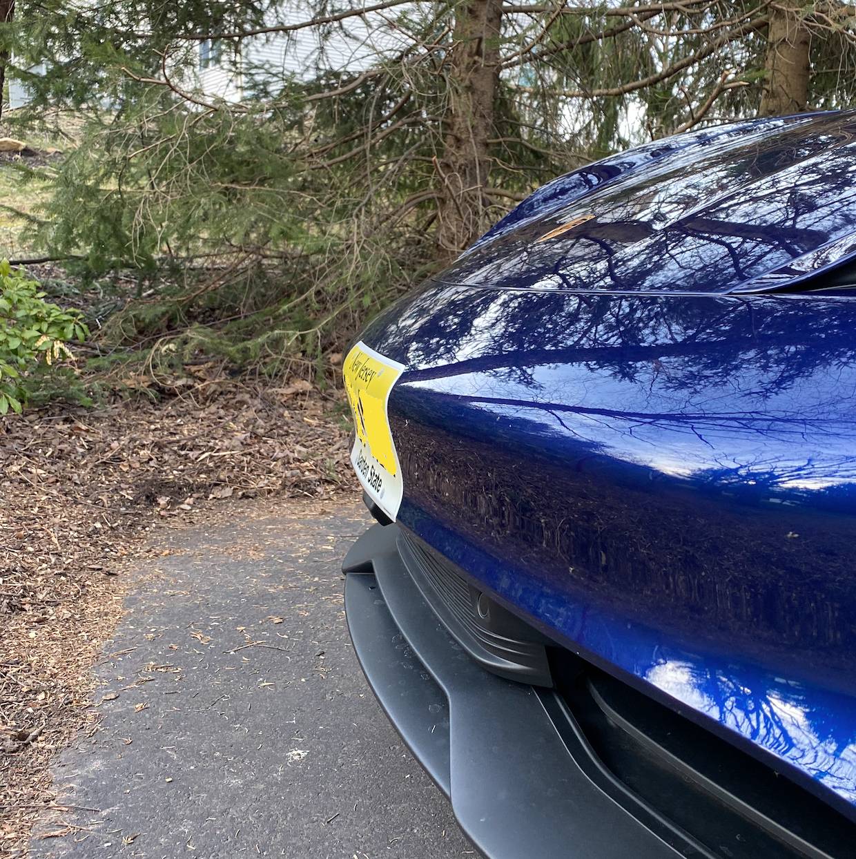 Porsche Taycan Dealing with the front license plate License Plate 2