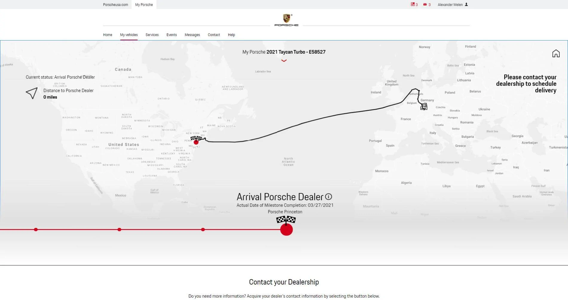 Porsche Taycan Anyone in the US take delivery recently? My-Porsche (2)