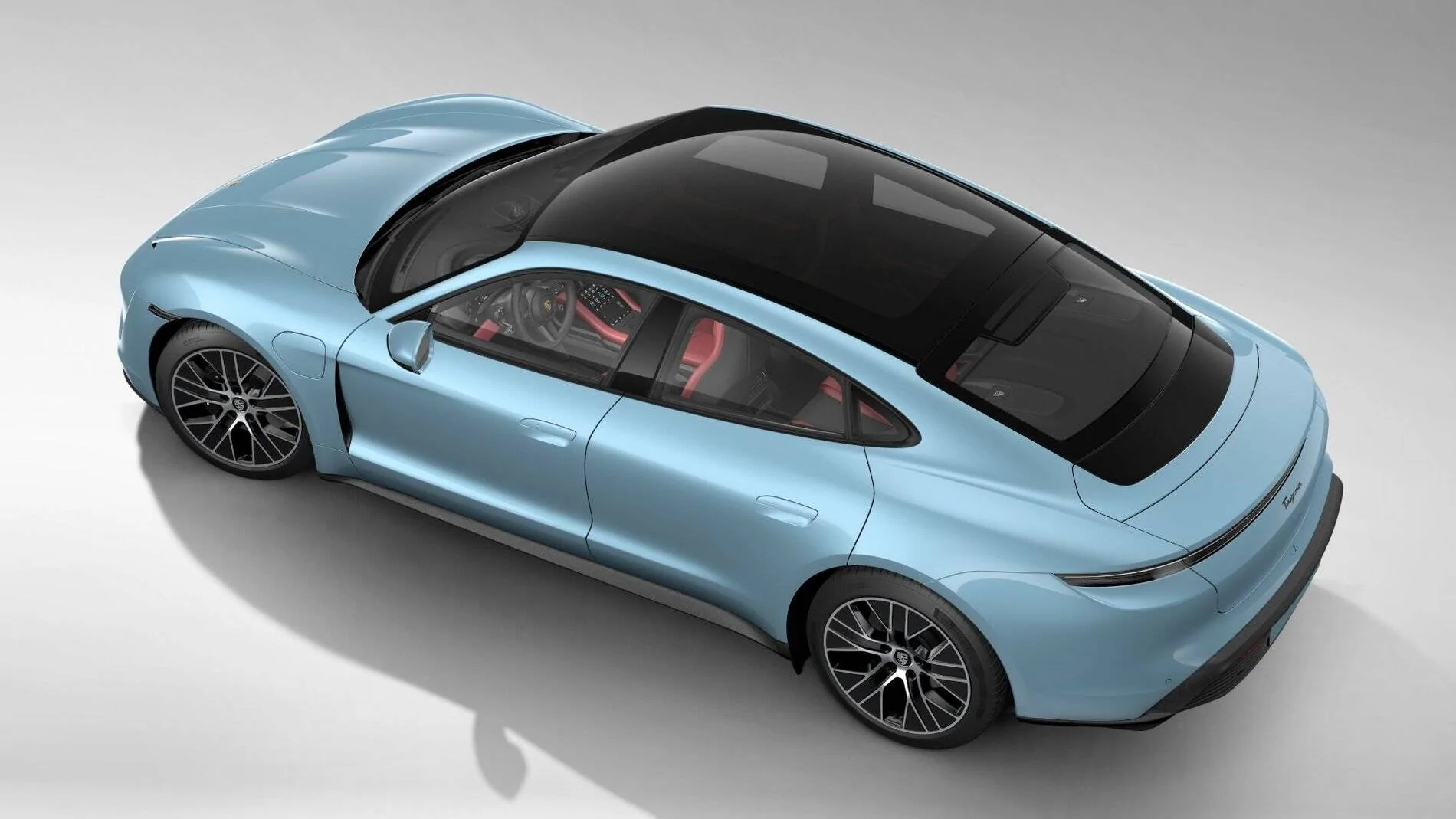 Porsche Taycan Taycan RWD base build spec + options help UK Frozen Blue + Red
