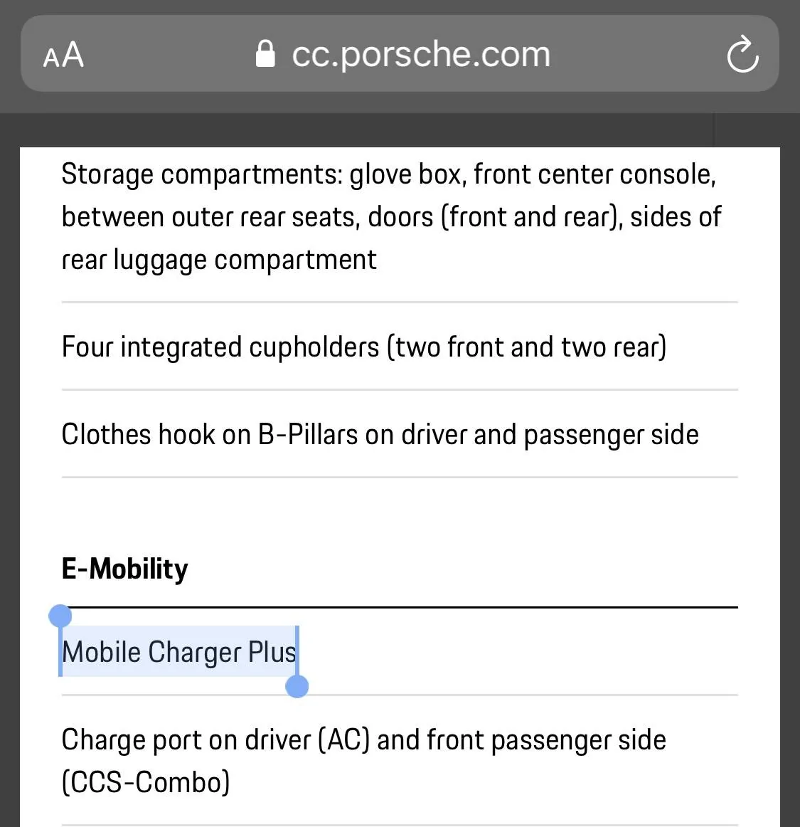 Porsche Taycan Porsche Mobile Charger Plus A2117A7A-4C70-4CC0-B801-C48EE5A9C9EE