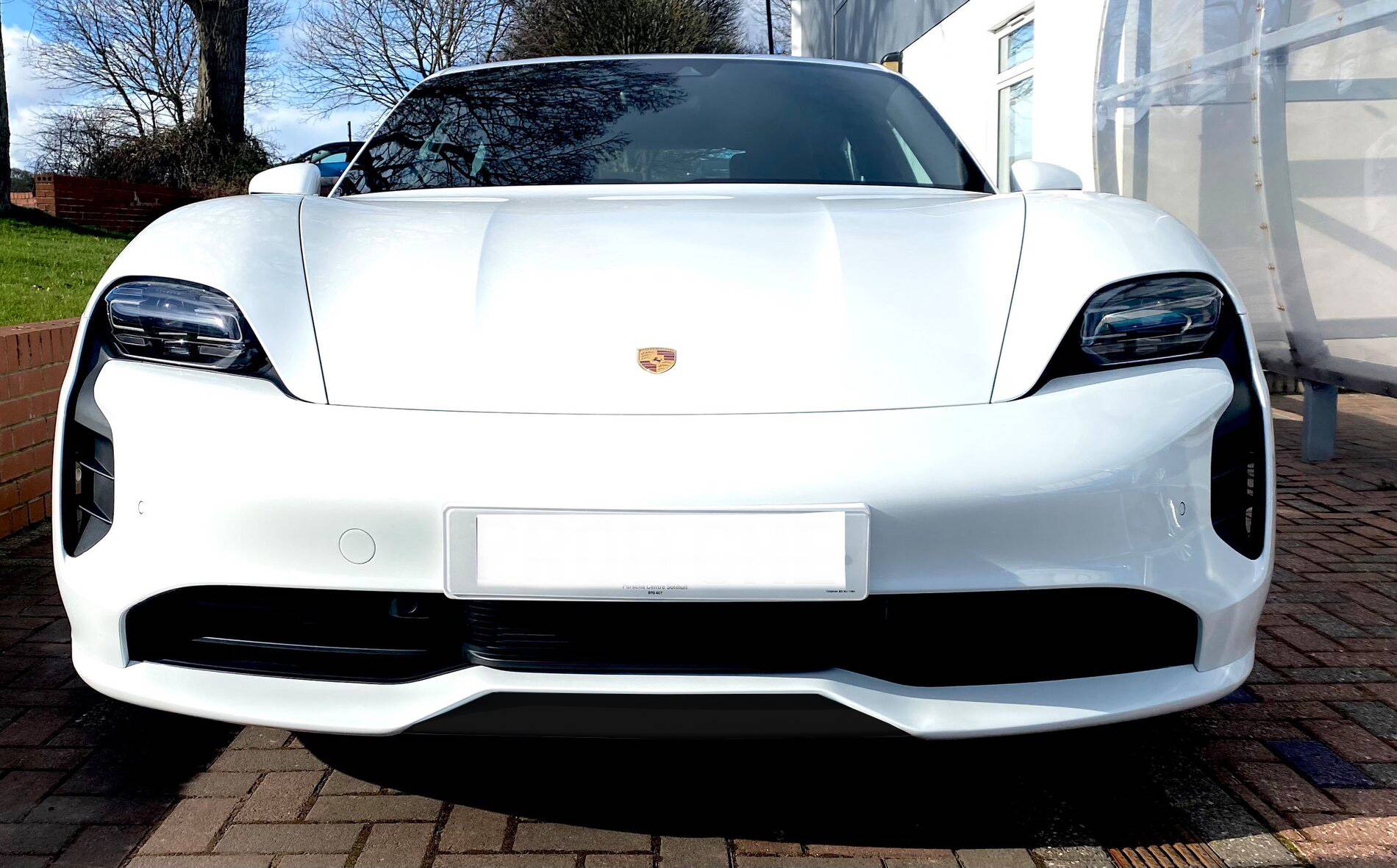 Porsche Taycan Custom Mod: Painted Front Bumper Vents on Taycan DA698E68-E399-4755-B976-16E646354A89