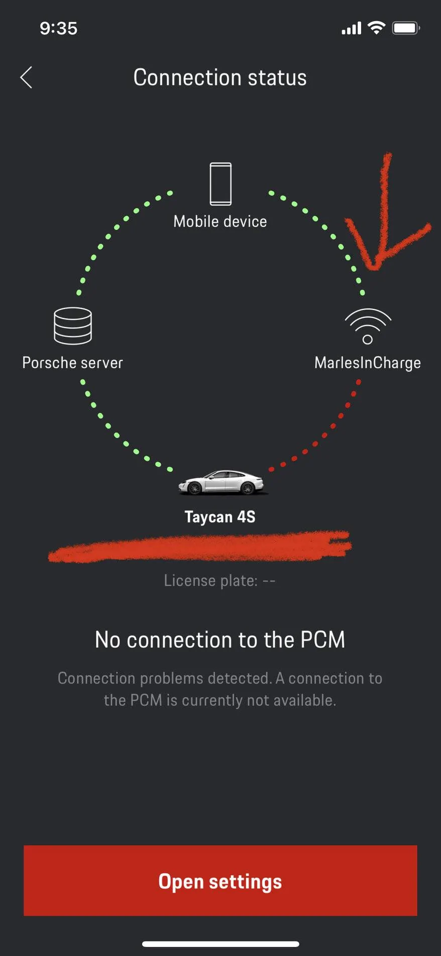 Porsche Taycan Connect app - no connection to PCM 91EF5A63-615A-4DF6-9474-7FB38E6BC626