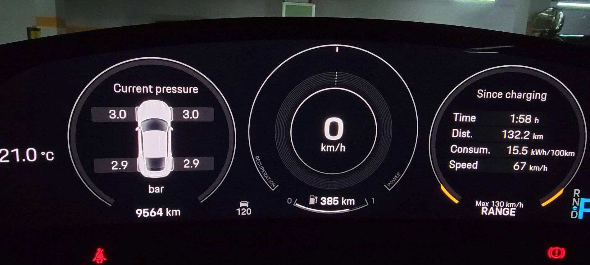 Porsche Taycan Tire pressure 20210409_171809