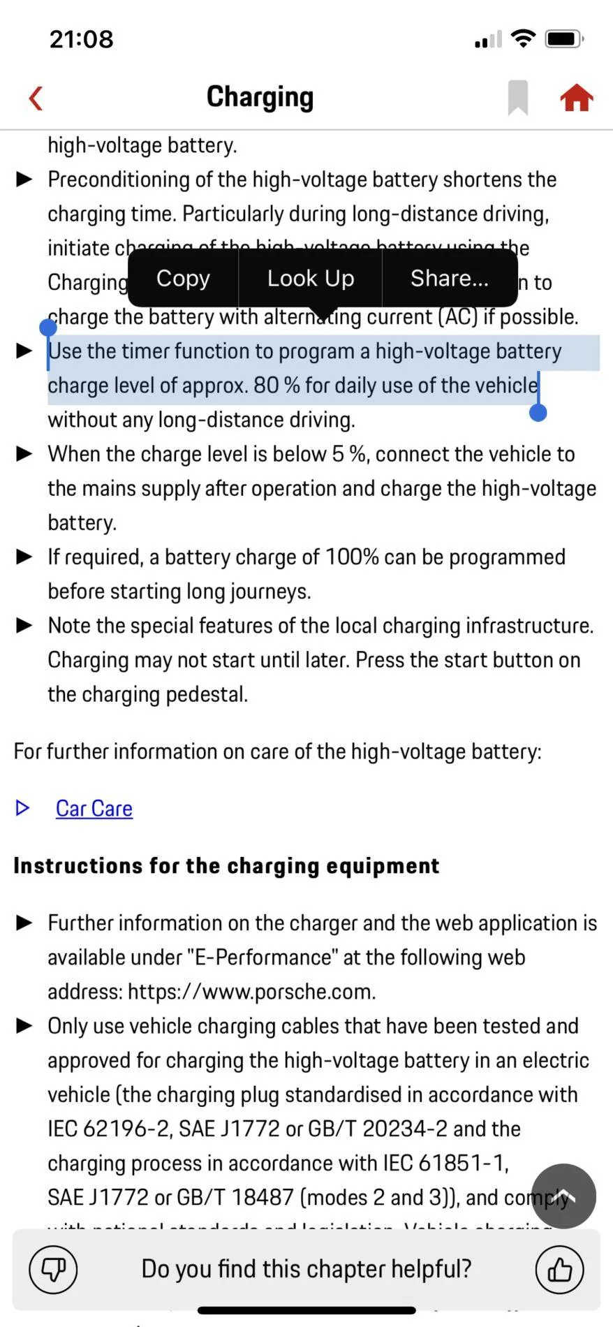 Porsche Taycan How many charge to 100% IMG_0297