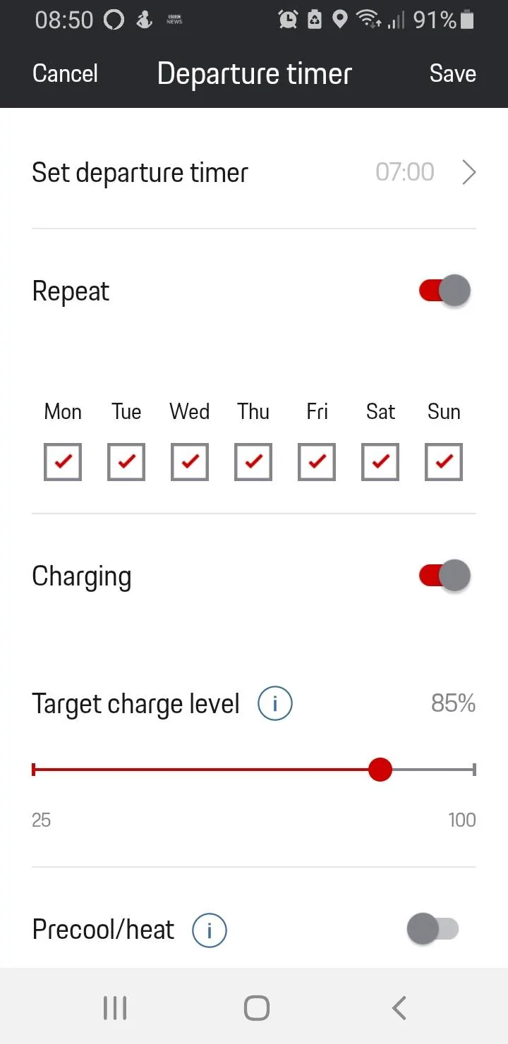 Porsche Taycan Will my car charge tonight? Screenshot_20210416-085035_Connect