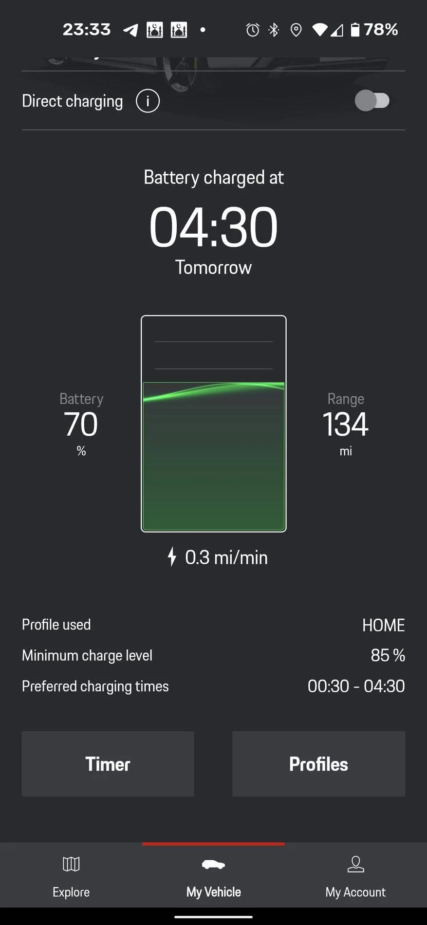 Porsche Taycan Preferred charging working outside set hours Screenshot_20210418-233301