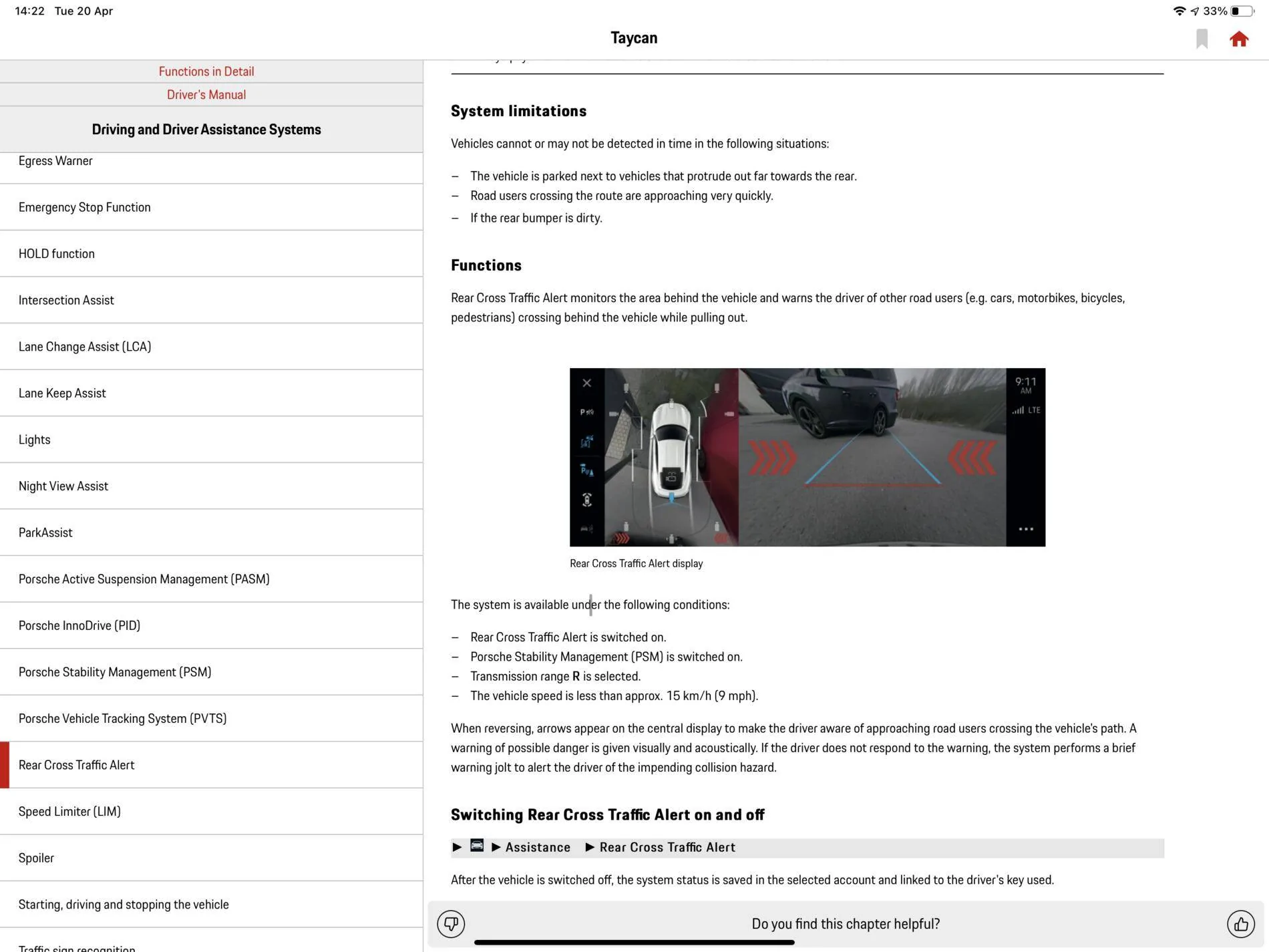 Porsche Taycan Which option do you need to be able to get Rear cross-traffic alert? DA9CFD47-E94E-4B6F-A368-7F792C65FE32