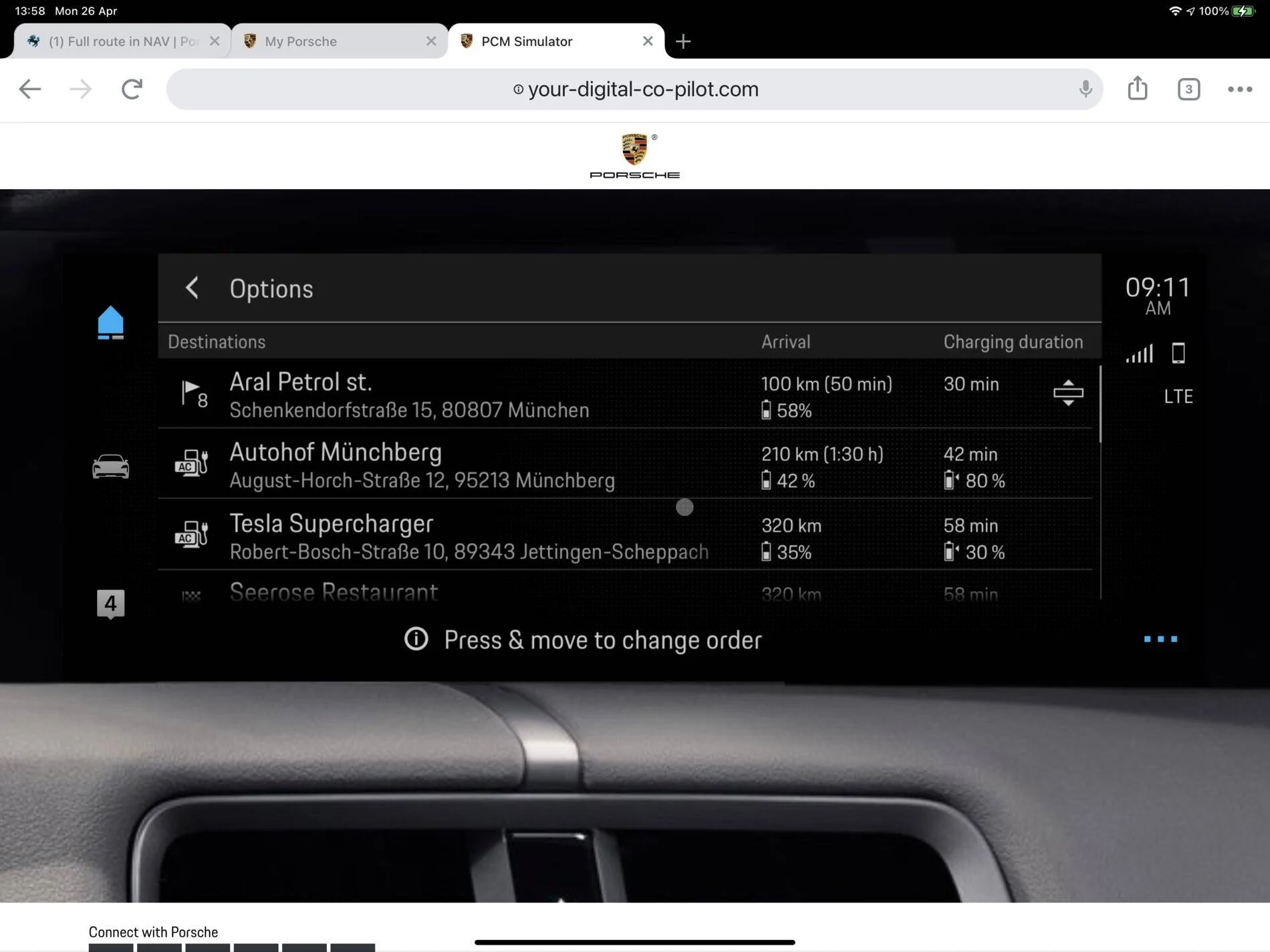 Porsche Taycan Full route in NAV B6FBA804-85E9-41AA-8D91-C695271D13A1