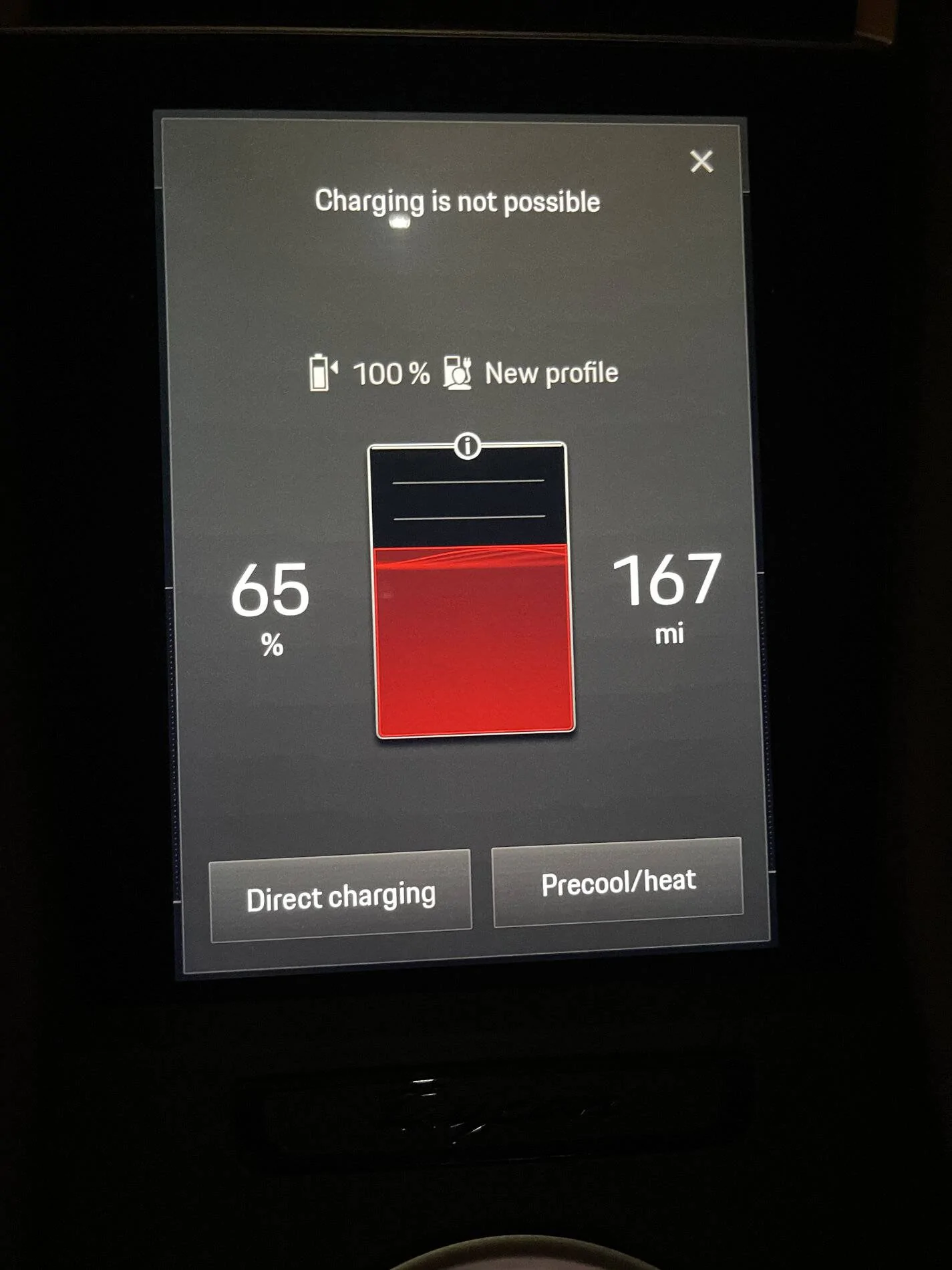 Porsche Taycan PMCC lost charging kW Some 3 hours later