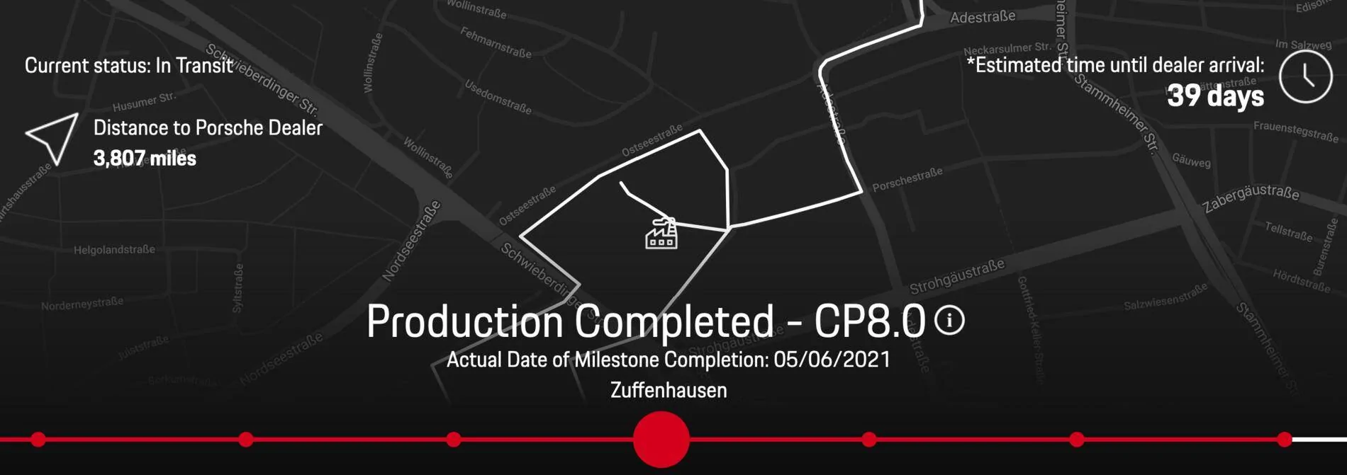 Porsche Taycan Taycan delivery tracking Screen Shot 2021-05-10 at 3.09.43 PM