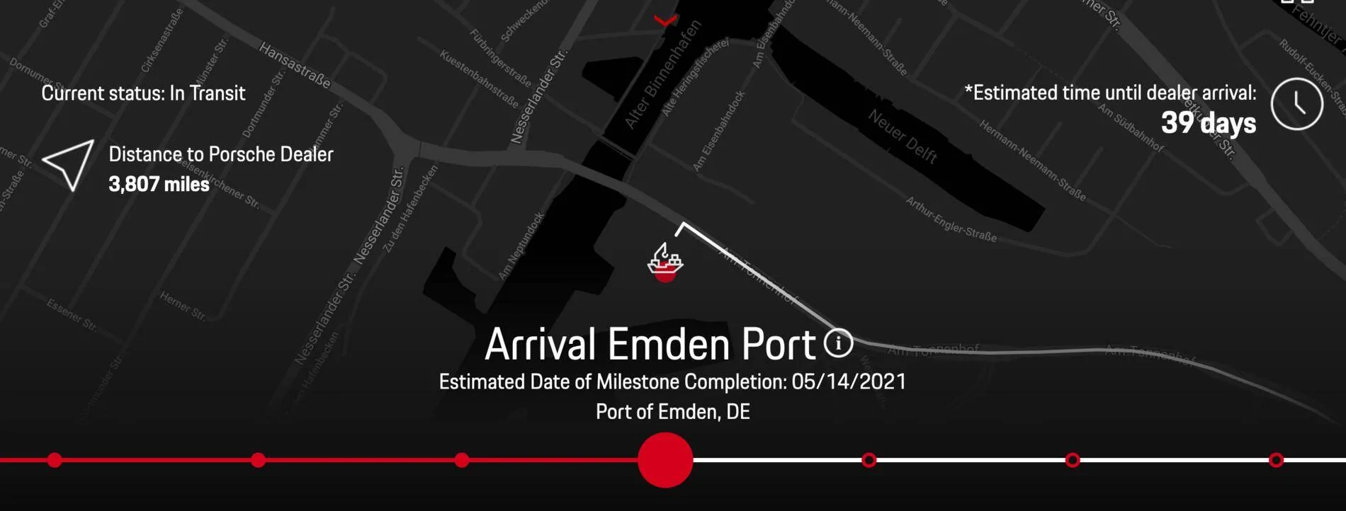 Porsche Taycan Taycan delivery tracking Screen Shot 2021-05-10 at 3.09.58 PM