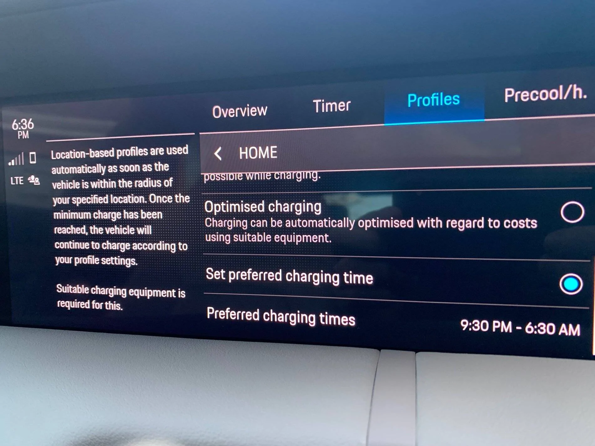Porsche Taycan Charge Timer and Profile Won’t Work IMG_4418