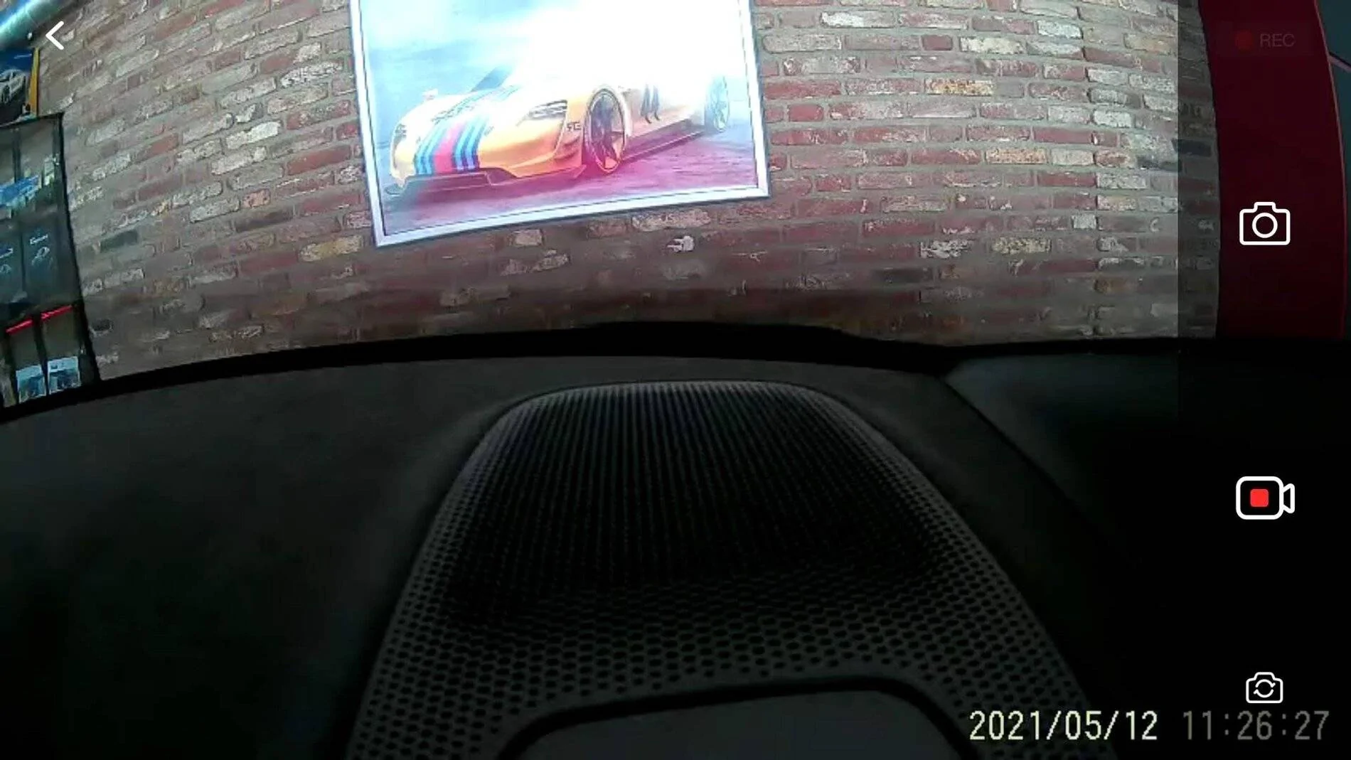 Porsche Taycan Quad HD Dual Dashcam front and back camerabeeld achter