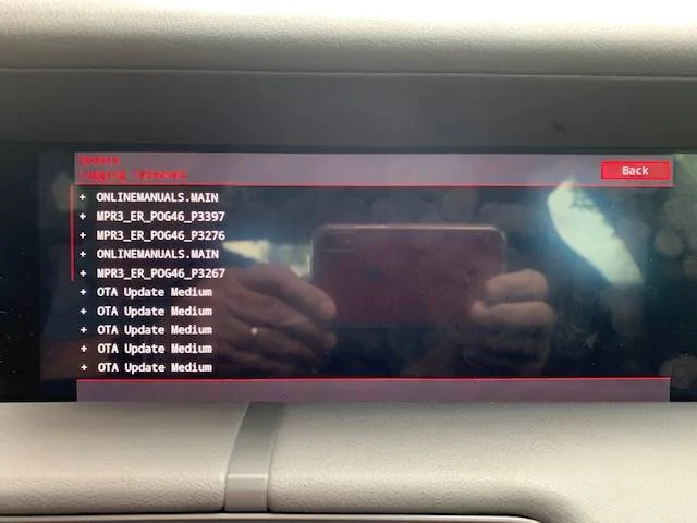 Porsche Taycan PCM Engineering mode, contains PCM reboot IMG_8580