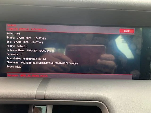 Porsche Taycan PCM Engineering mode, contains PCM reboot IMG_8588
