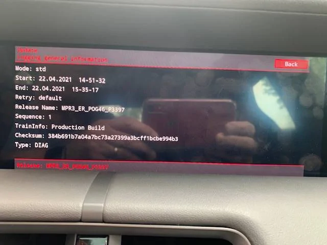 Porsche Taycan PCM Engineering mode, contains PCM reboot IMG_8591