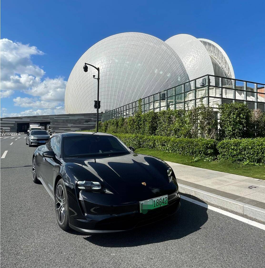 Porsche Taycan Love my new taycan like a vehicle driving in Galaxy 747fe61ad99209ff72736b4e968fa6a
